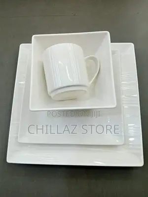24piece Rectangular Ceramic Dinner Set