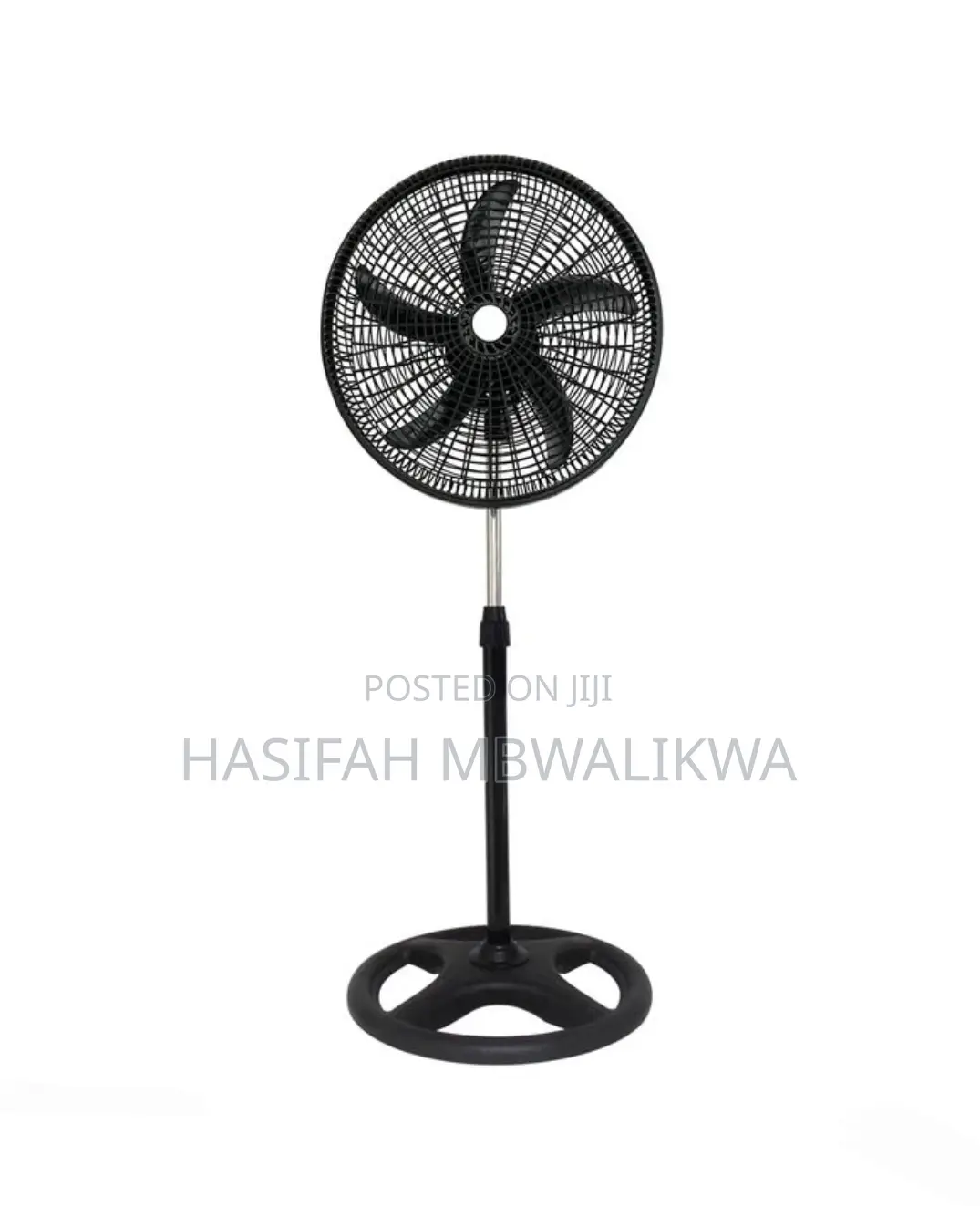 18" Inch Plastic Black Stand Fan
