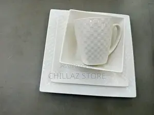 24 Pieces Ceramic Cups Bowls Small Plates Dinner Plates-