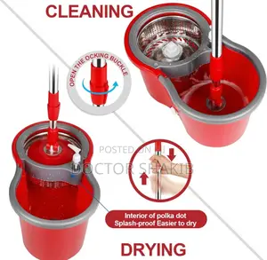 Commercial 3600 Head Spin Dry Floor Mop Bucket