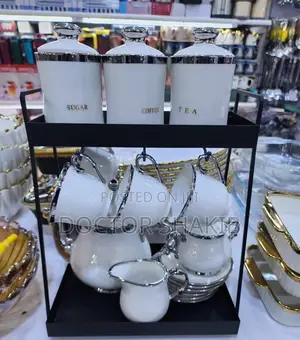 Brand New Coffee Set With a Stainless Steel Rack