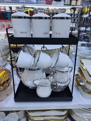 Brand New Coffee Set With a Stainless Steel Rack