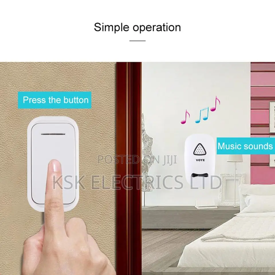 VOYE V025F Home Music Remote Control Wireless Doorbell