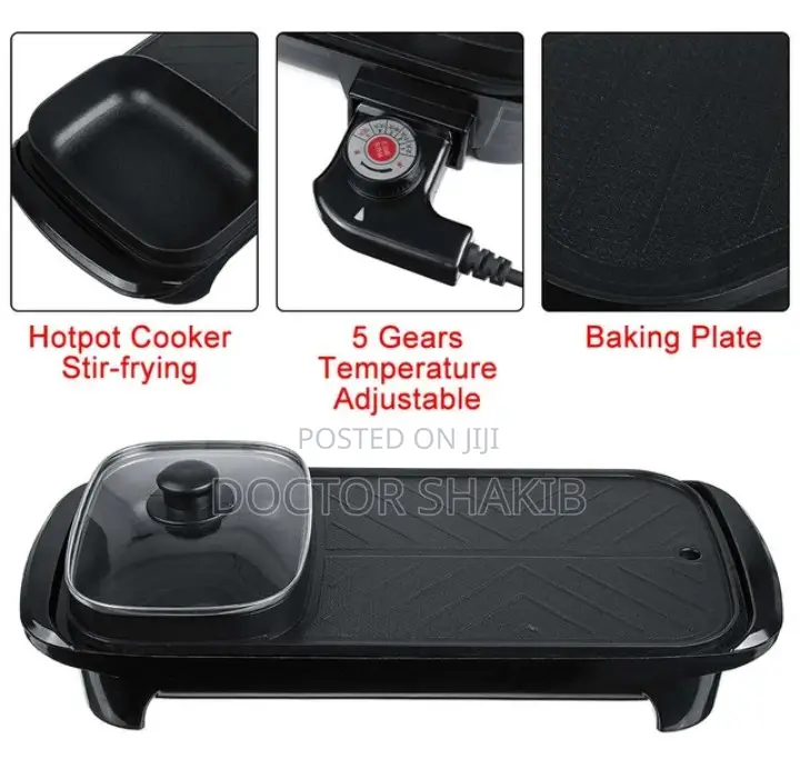 2-in-1 Multifunction Non-Stick Smokeless Grill