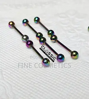 Glow in the Dark Rainbow Tongue Ring Stainles Nipple Jewelry