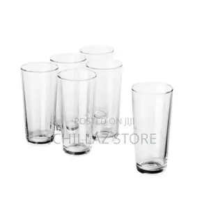 6 Long Drinking Glasses Plus 1 Glass Jug