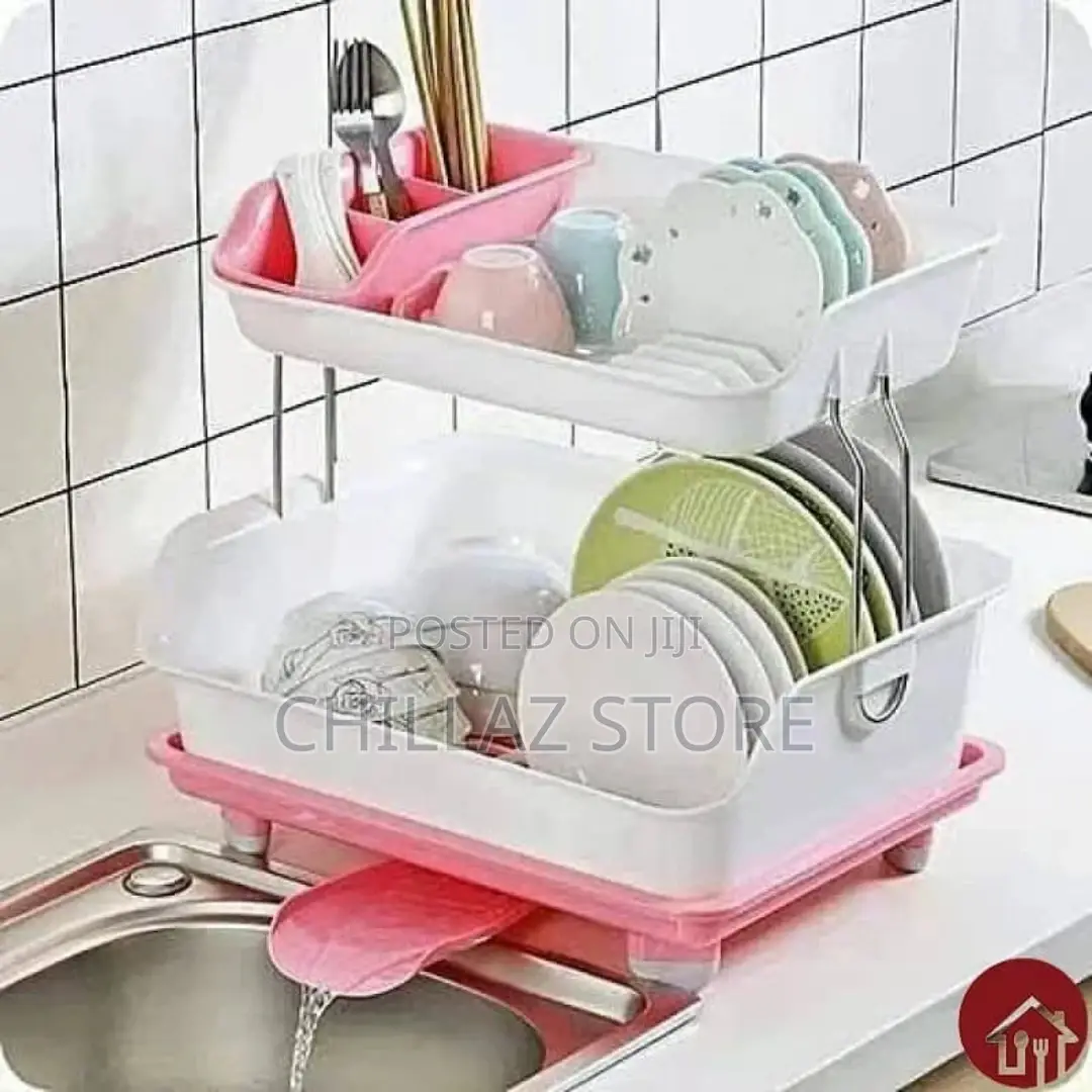 2tier Plastic Kitchen Dish Drainer