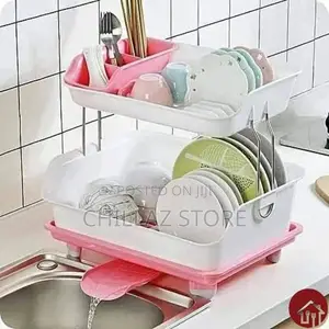 2tier Plastic Kitchen Dish Drainer