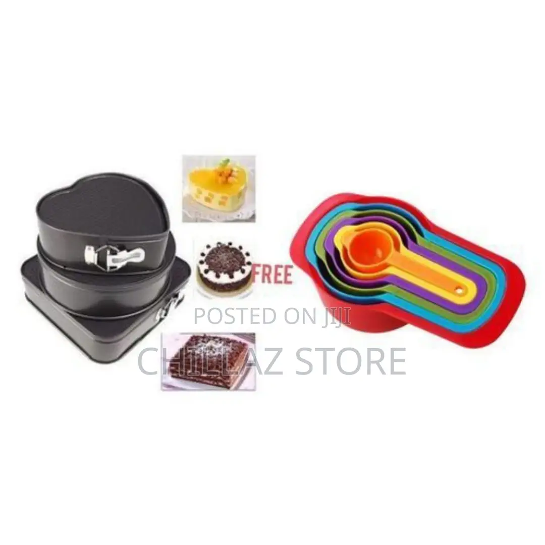 Set of 3pcs Baking Pans With Free Spoons