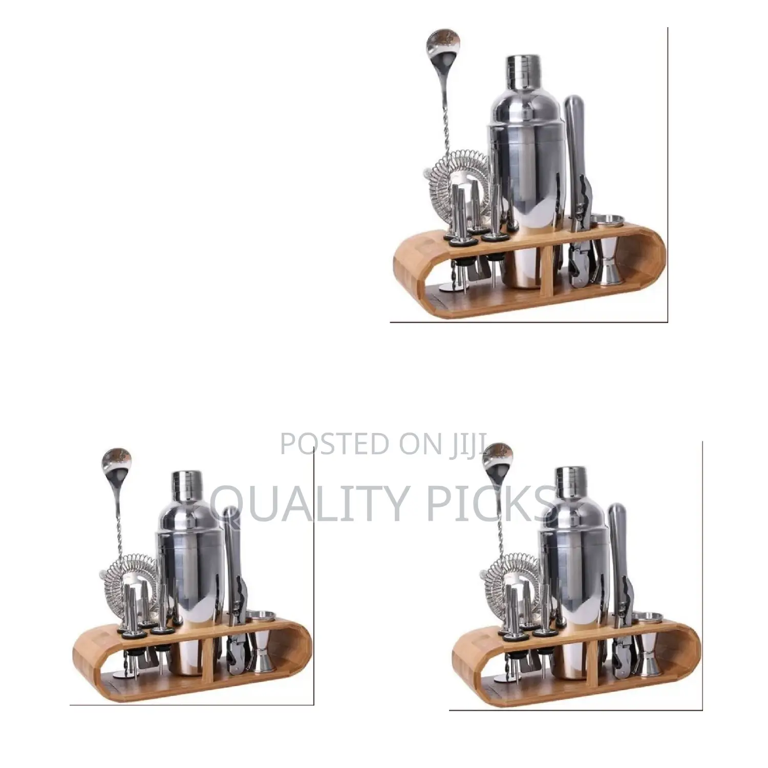 Brand Cocktail Shaker With Wooden Stand