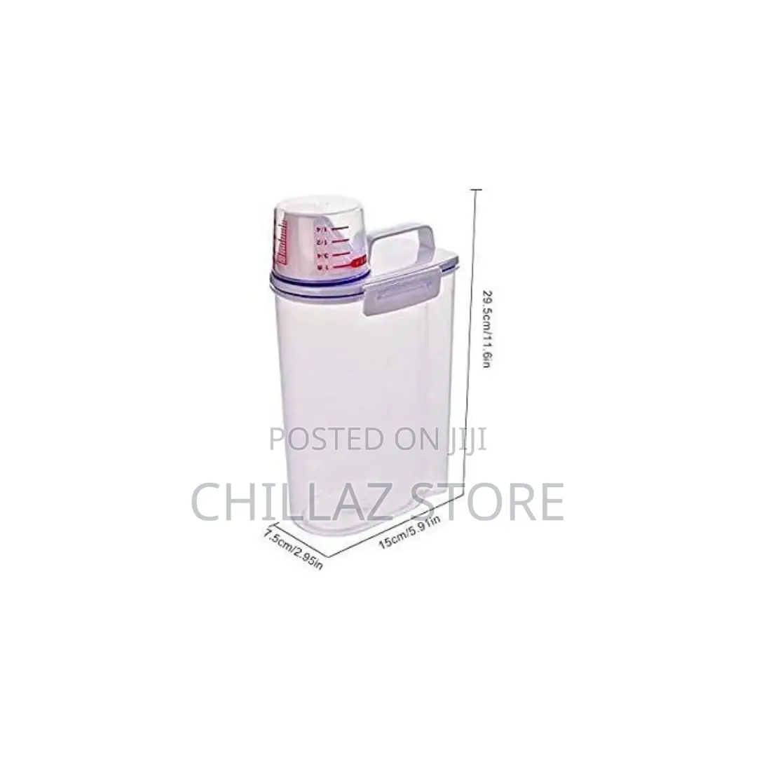 4 Pieces 2L Food Plastic Storage Grains Cereal Containers-