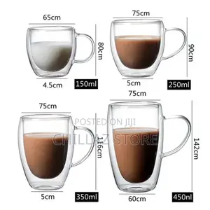 Double Wall Glass Cup Bland New