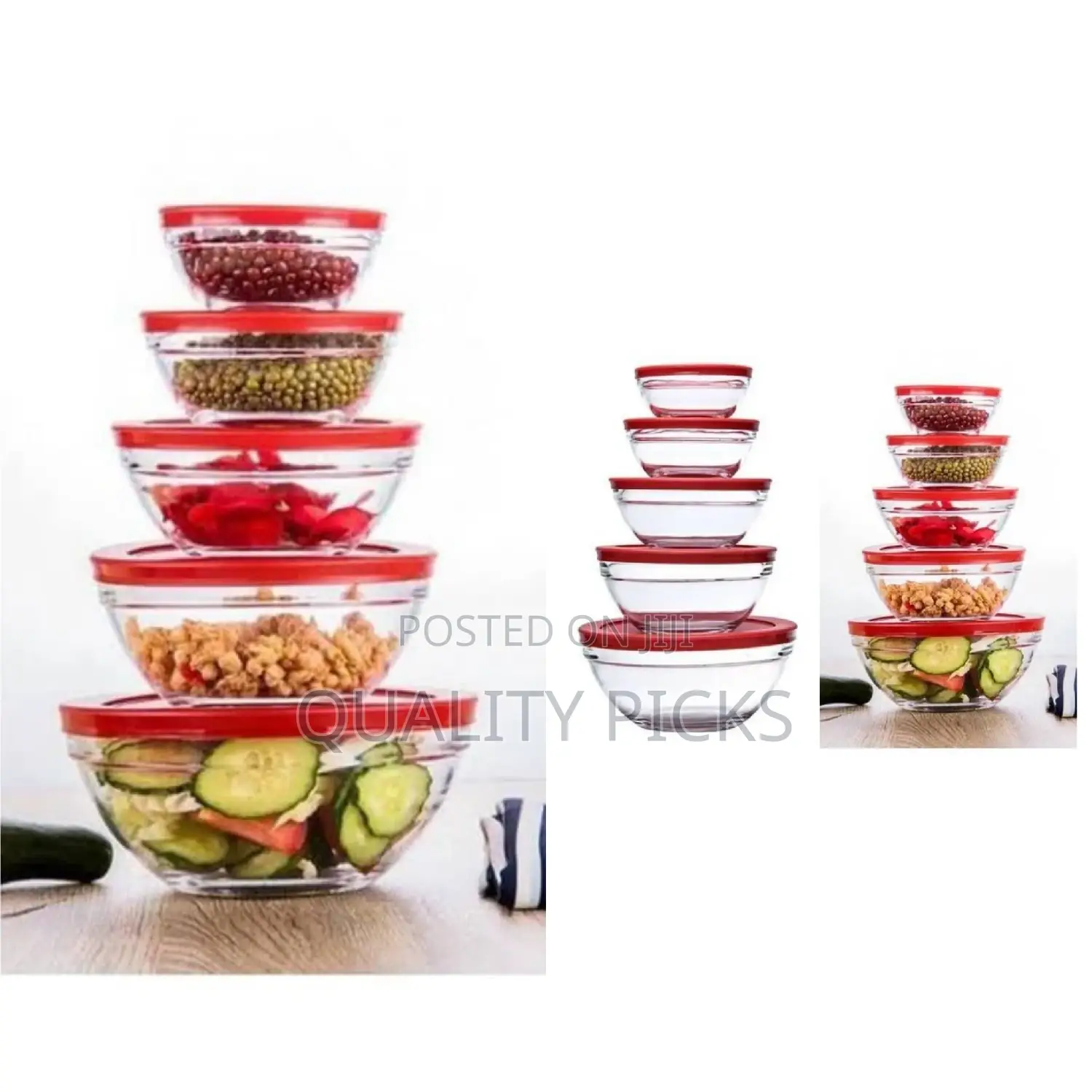 Glass Food Bowl Set