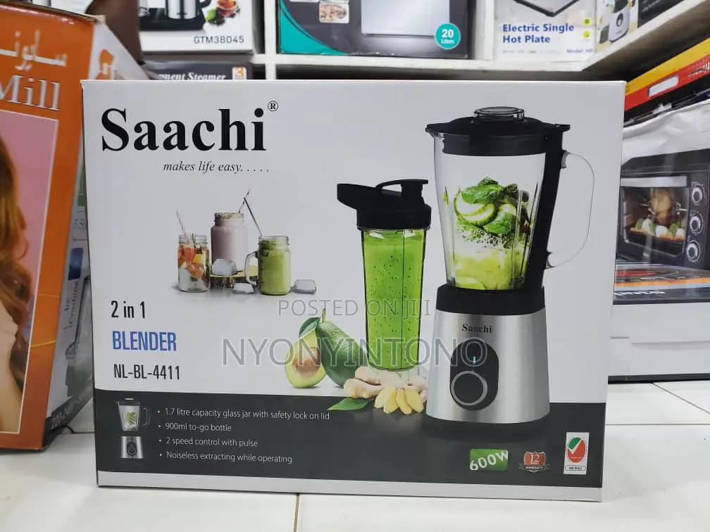 Saachi Heavy Duty Glass Blender With Grinder.