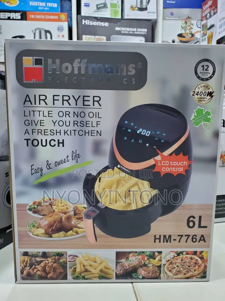 Hoffmans 6 Litres Air Fryer With Touch Control Panel.
