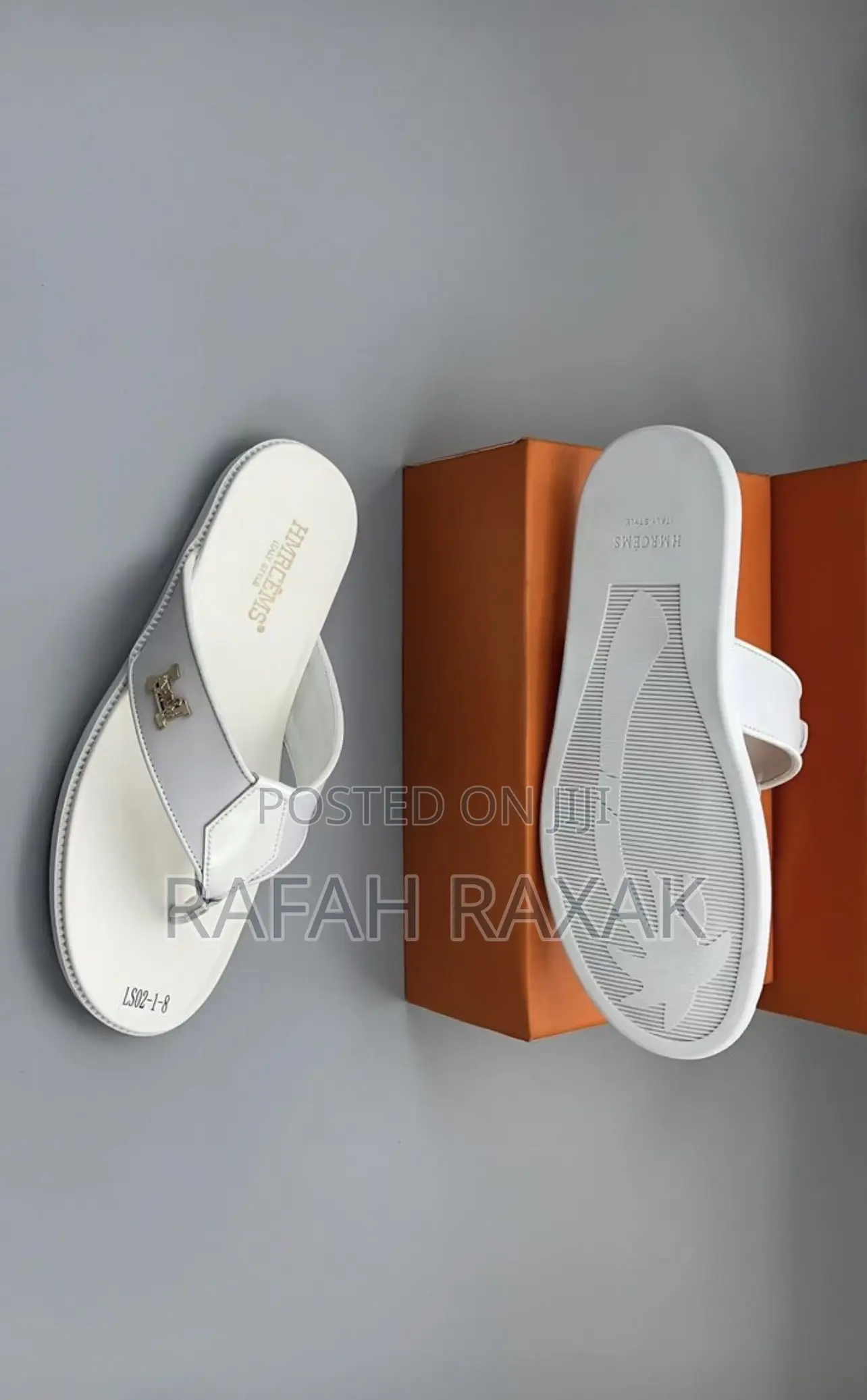 Original Classic Men’S White Hermes Sandals