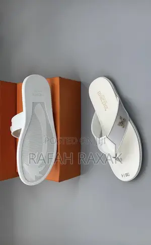 Original Classic Men’S White Hermes Sandals