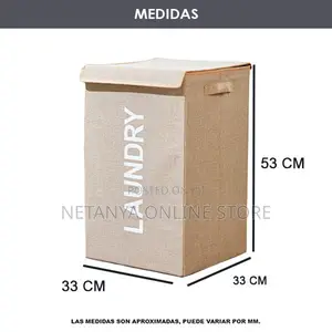 Folding Lidded Laundry Basket