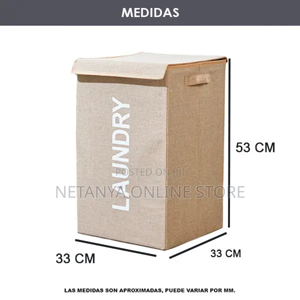 Folding Lidded Laundry Basket