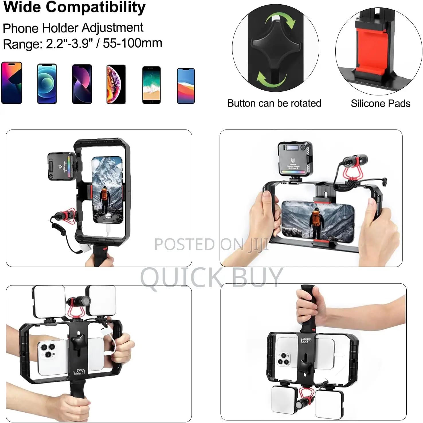 LED Video Light Stand Extendable Bar Vlog Accessories Kits
