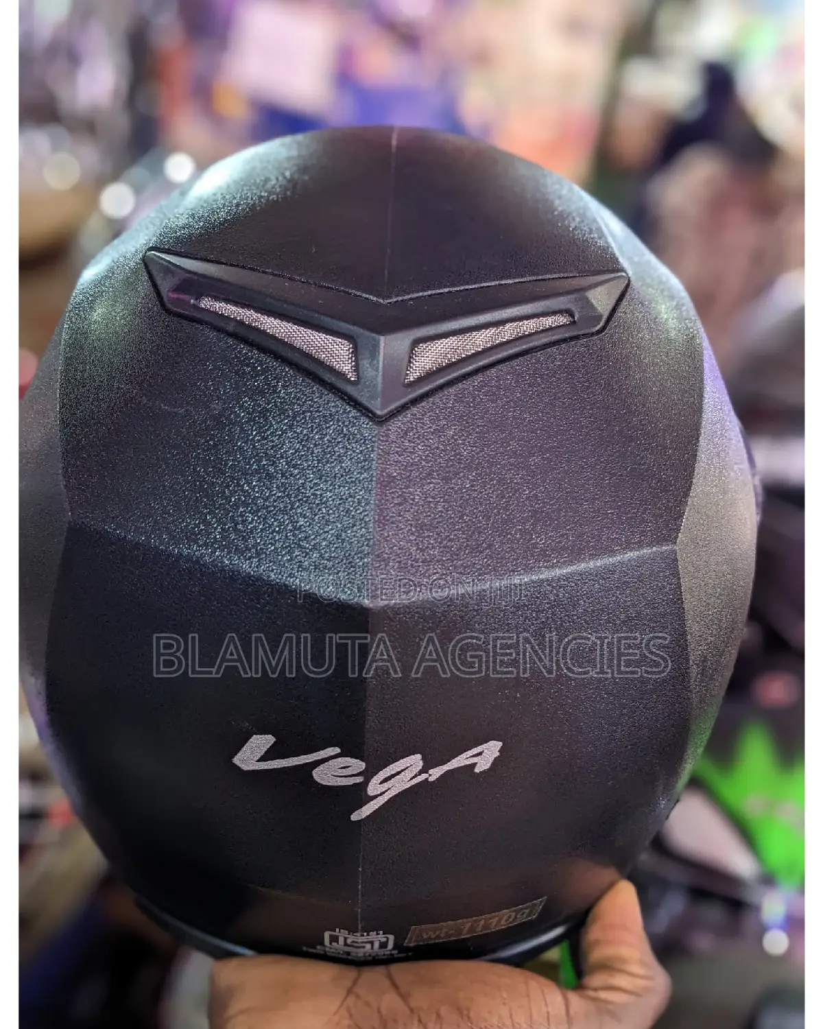 Riding Helmet Heavy Duty Black (Vega