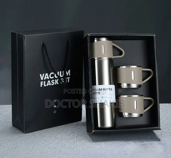Multipurpose Double Wall Stainless Steel Vacuum Flask Set