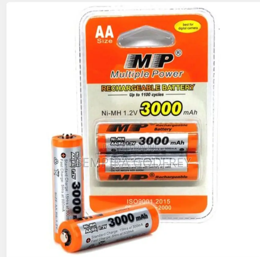 MP Rechargeable Batteries 3000mah