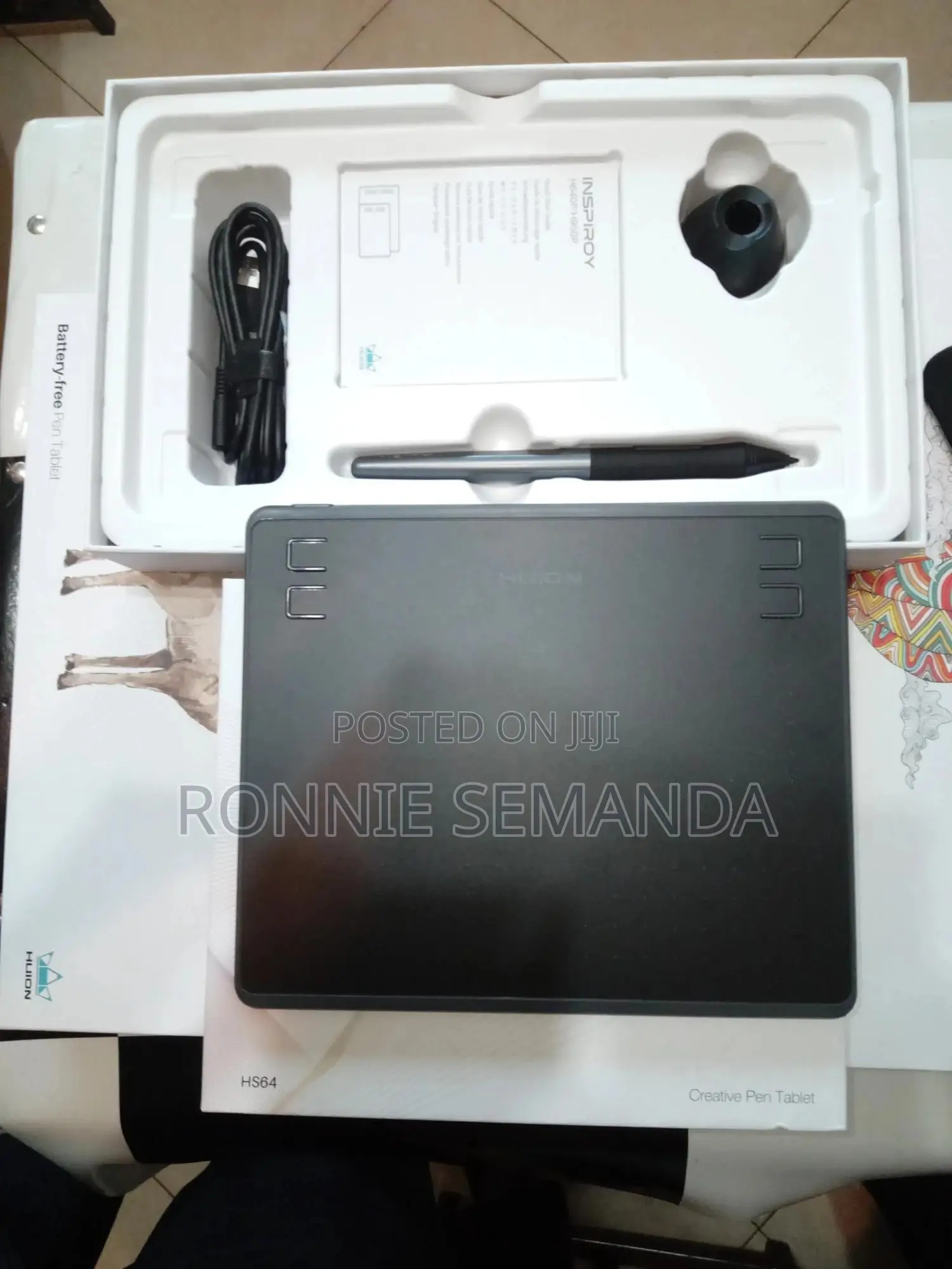 Huion HS64 Graphics Drawing and Free Writing Tablet