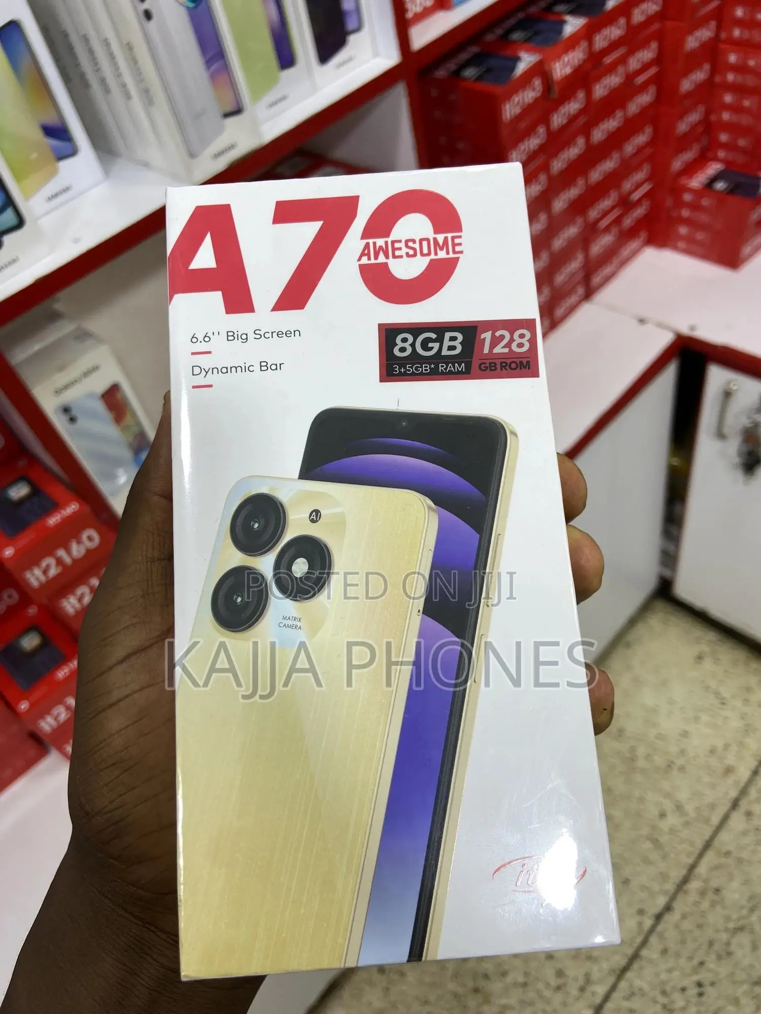 New Itel A70 128 GB Black