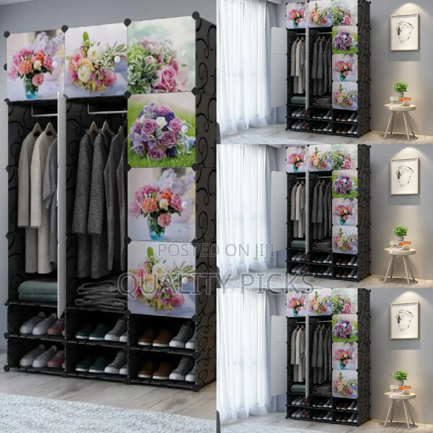 3 Door Plastic Wardrobe