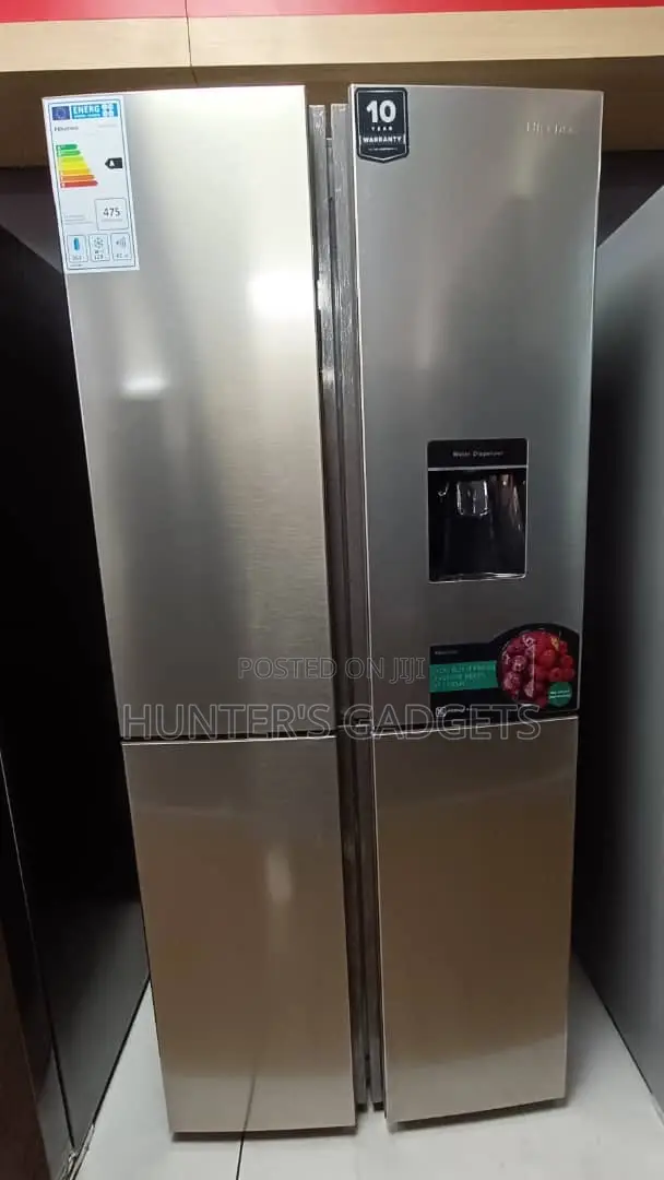 Hisense Side by Side Stainless Fridge Wiz 4doors Dispenser