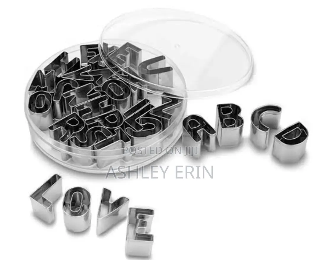 26pcs Metallic Alphabet Cookie Cutter