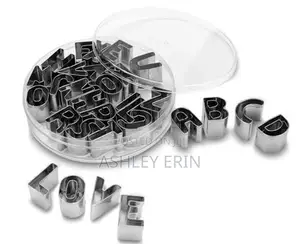 26pcs Metallic Alphabet Cookie Cutter
