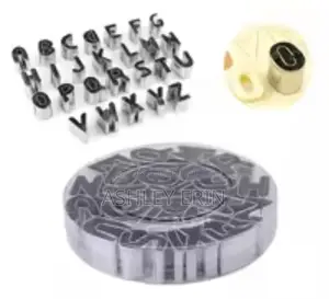 26pcs Metallic Alphabet Cookie Cutter