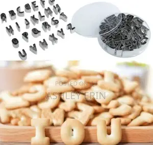 26pcs Metallic Alphabet Cookie Cutter