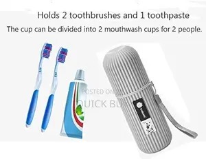 Capsule Shape Travel Toothbrush Holder and Toothpaste