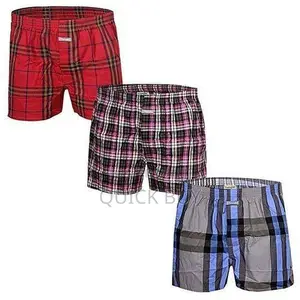 3 In 1classic Plaid Men Boxer Shorts Mens Underwear