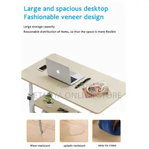 High Quality Adjustable Rolling Laptop Table