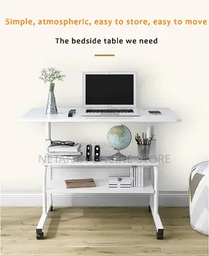 High Quality Adjustable Rolling Laptop Table