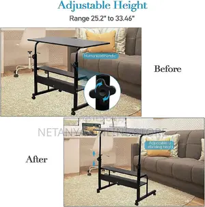 High Quality Adjustable Rolling Laptop Table
