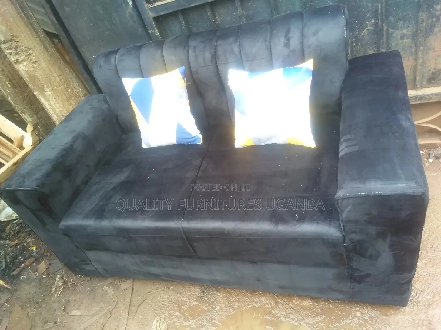 2 Seater Sofa Seat in Black Color