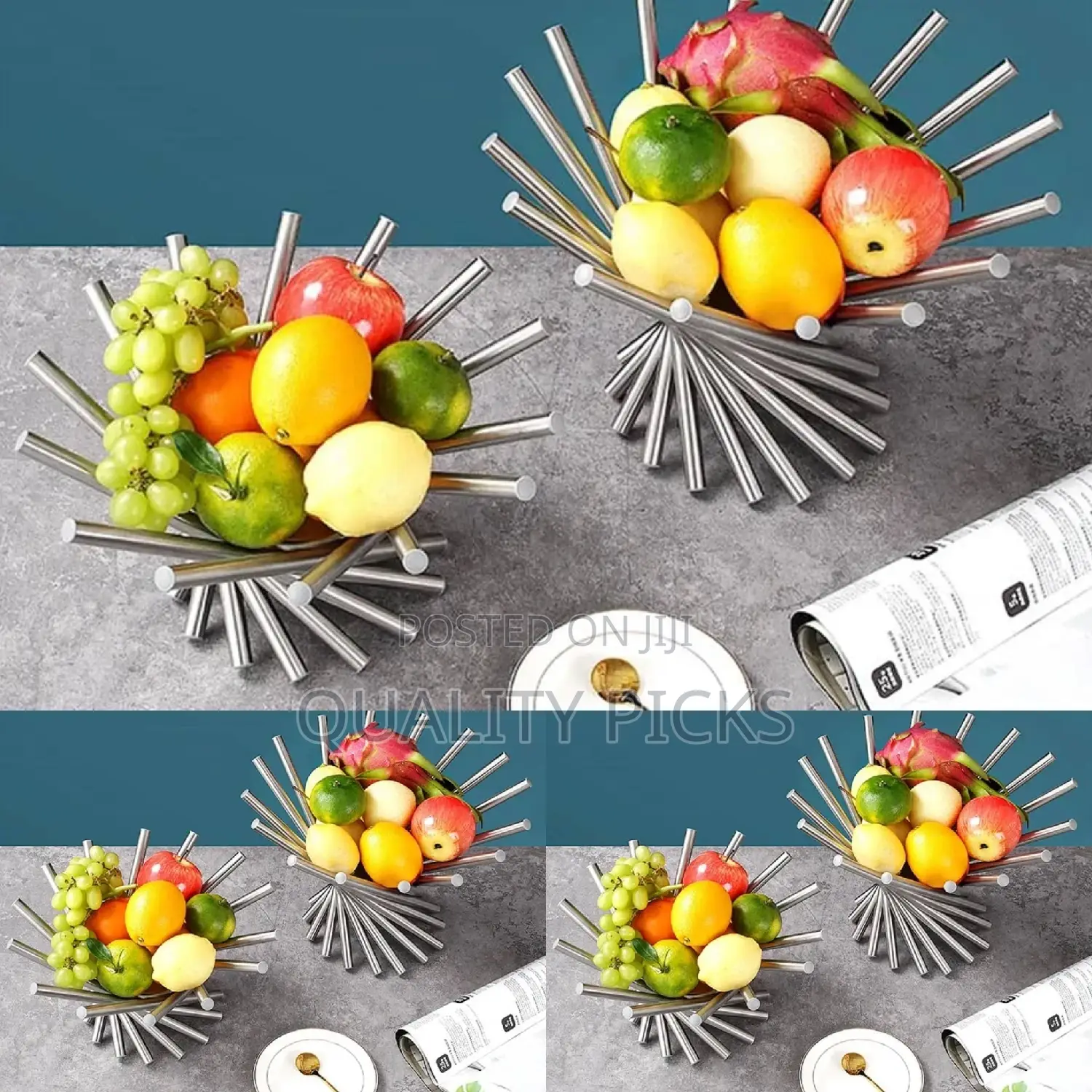 Round Metallic Fruit Rack