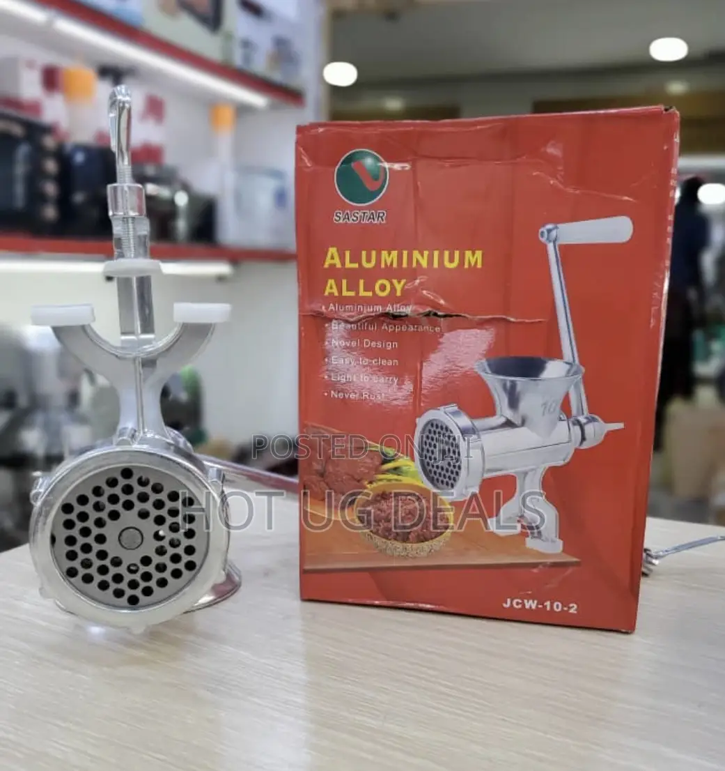 Hand Operated Meat Mincer/ Slicer Size 10 Silver