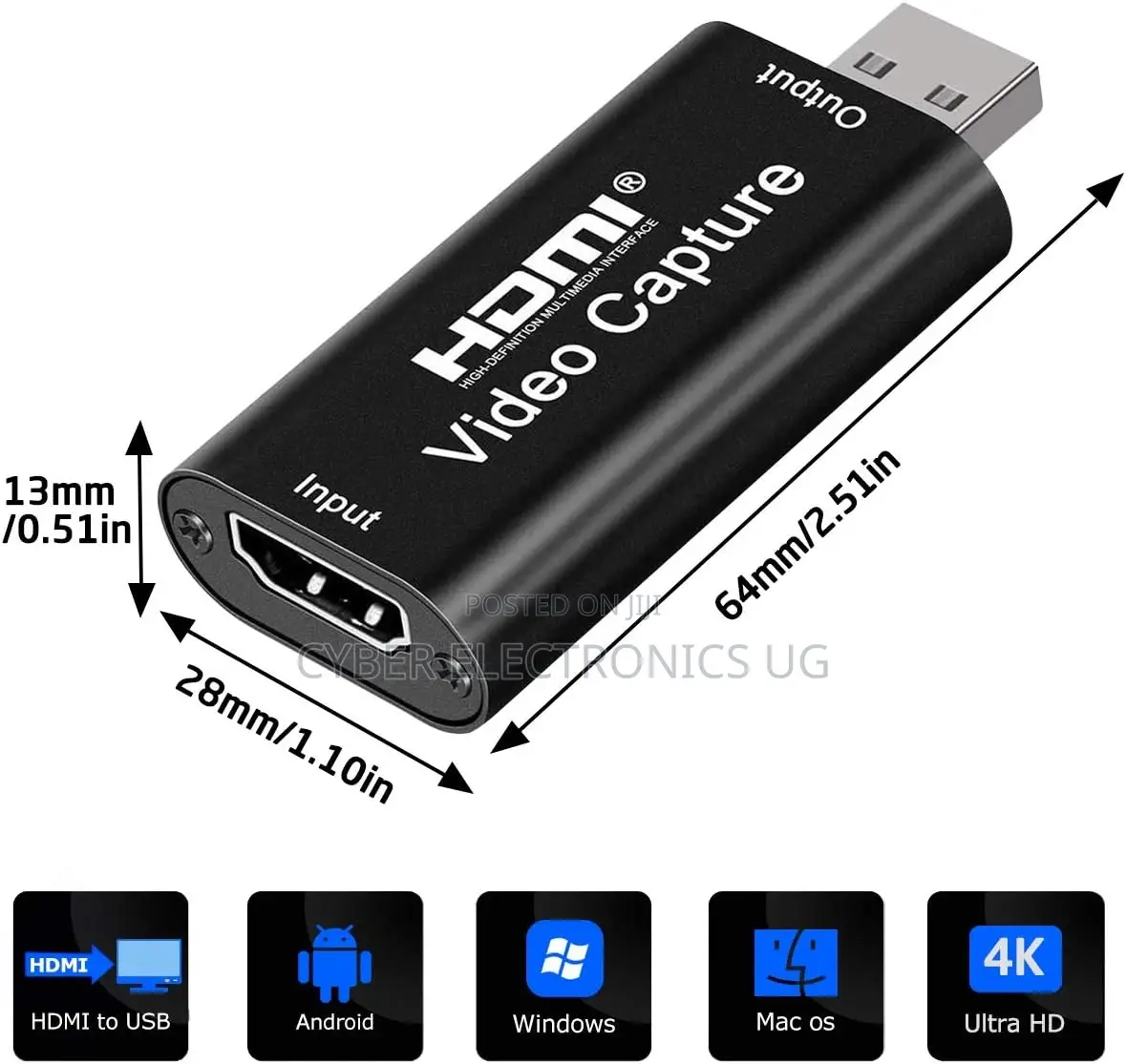 HDMI Video Capture Card HDMI to USB 2.0 Device for Streaming