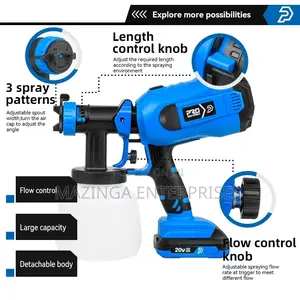 Lithium Battery Portable Handheld Cordless Paint Spray Gun