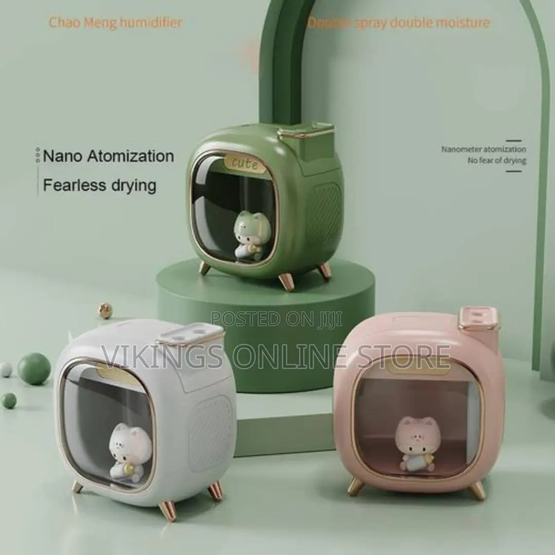 Wireless/Usb Cute Double Nozzle Air Humidifier 500ml