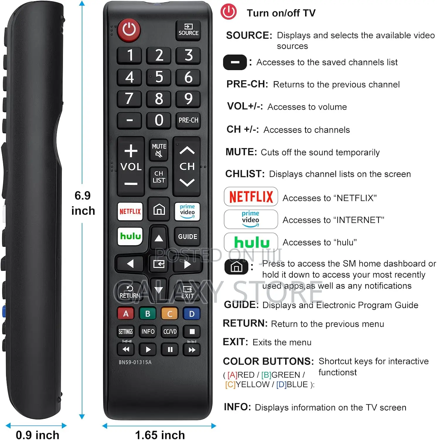 New Universal Remote For All Samsung TV Remote, Replacement
