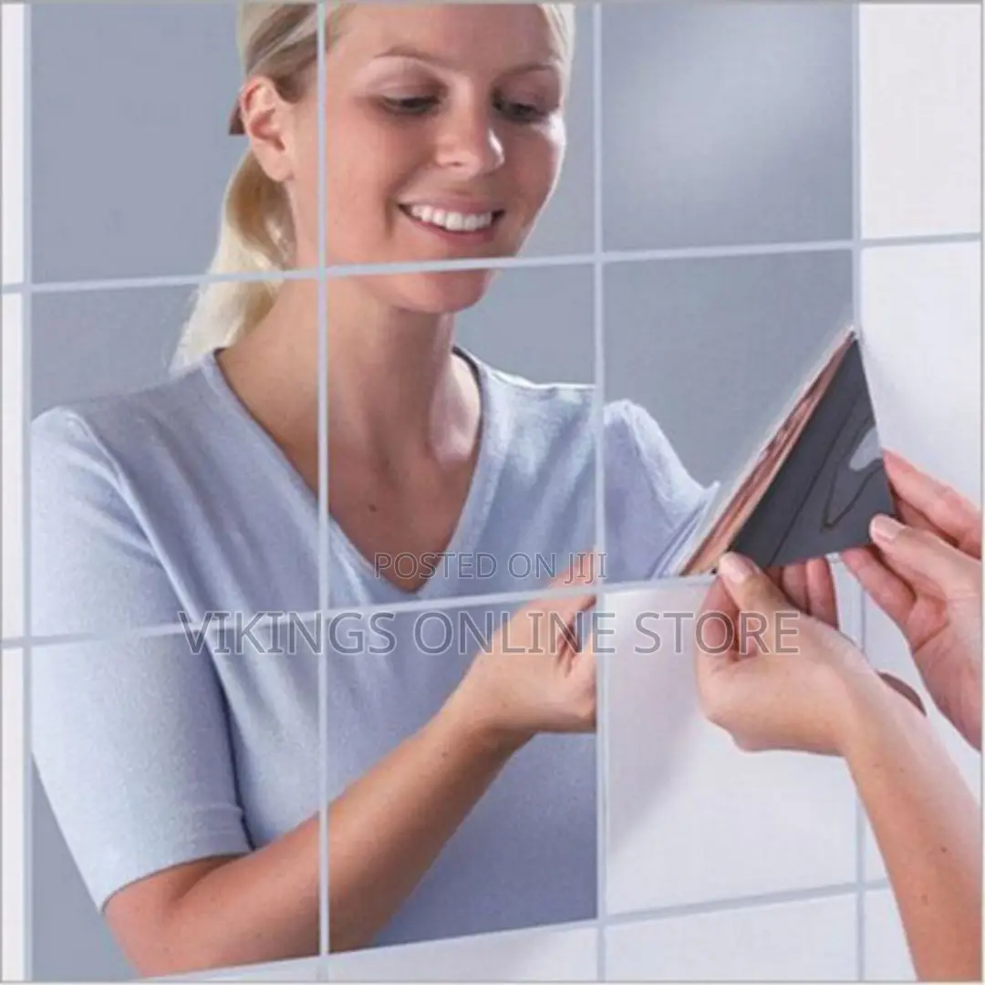 Mirror Wall Sticker Rectangle Self Adhesive Films Mirror