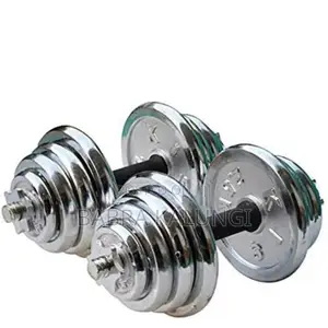 30kg Chrome Anti Rust Dumbbells Set _ Silver