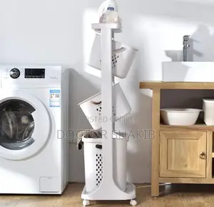 3-Tier Multipurpose Laundry Basket Rolling Cart